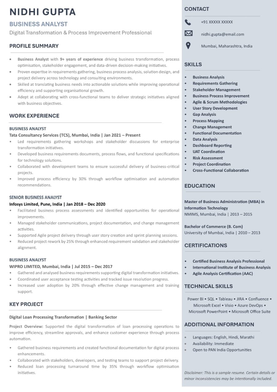 ATS-friendly resume template, Resume 7
