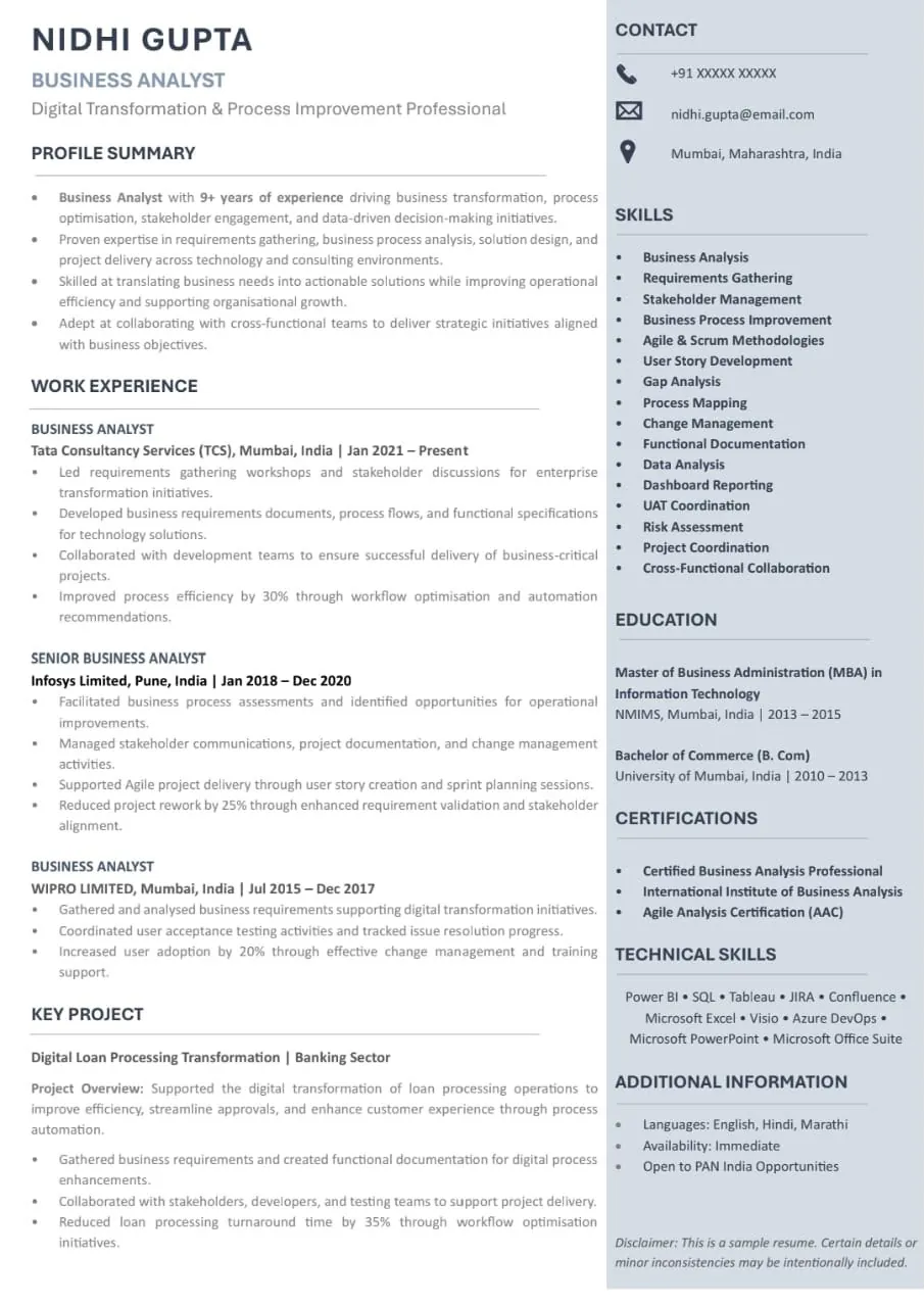 ATS-friendly resume template, Resume 7